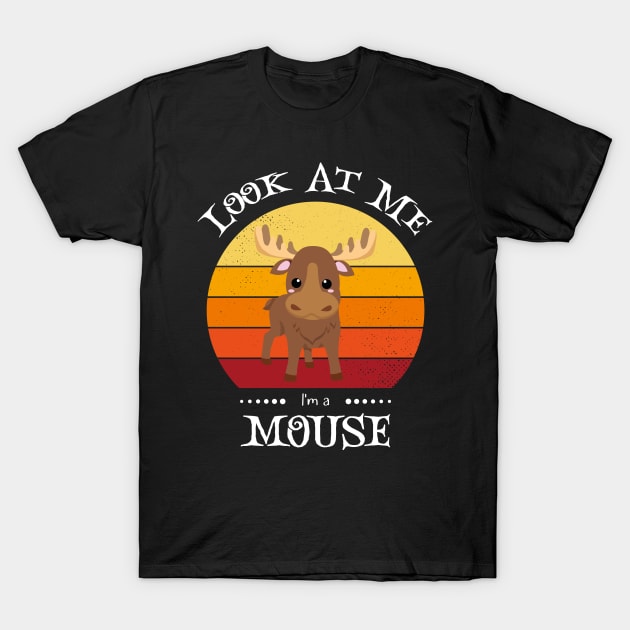 Funny Halloween Animal Look At Me Im a Mouse T-Shirt by Art master